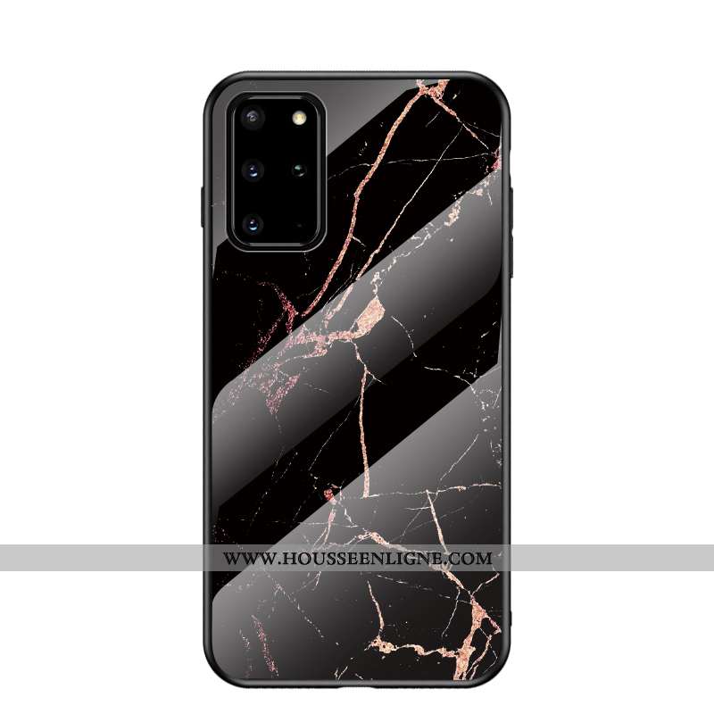 Housse Samsung Galaxy S20+ Tendance Fluide Doux Étui Verre Grand Difficile Peinture Rouge