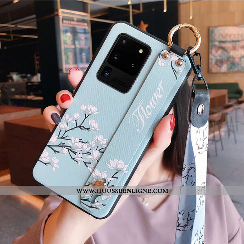 Housse Samsung Galaxy S20 Ultra Créatif Fluide Doux Étoile Téléphone Portable Bleu Personnalité Étui
