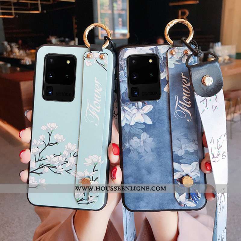 Housse Samsung Galaxy S20 Ultra Créatif Fluide Doux Étoile Téléphone Portable Bleu Personnalité Étui