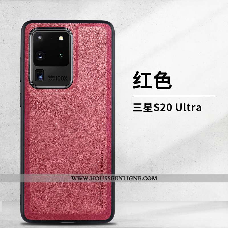 Housse Samsung Galaxy S20 Ultra Fluide Doux Protection Étui Ultra Étoile Business Coque Bleu