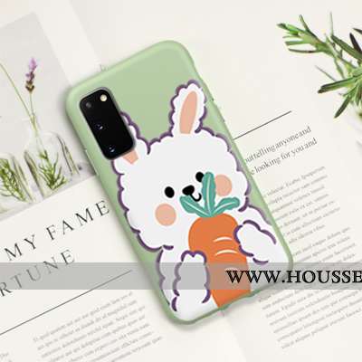 Housse Samsung Galaxy S20 Ultra Légère Fluide Doux Étoile Petit Téléphone Portable Lapin Verte
