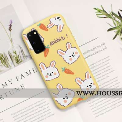 Housse Samsung Galaxy S20 Ultra Légère Fluide Doux Étoile Petit Téléphone Portable Lapin Verte