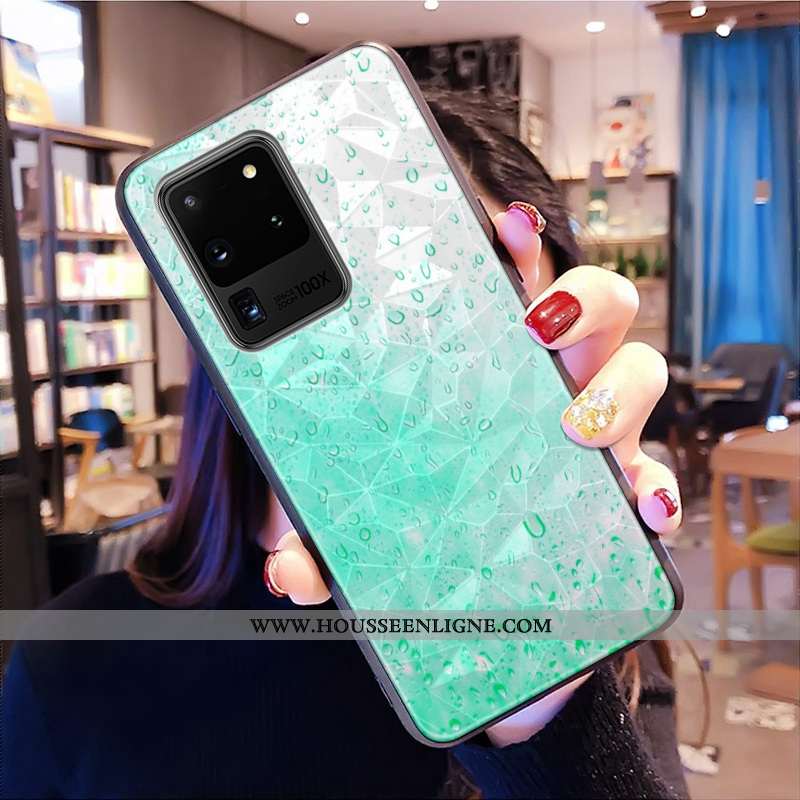 Housse Samsung Galaxy S20 Ultra Modèle Fleurie Téléphone Portable Étoile Coque Petit Losange Frais B