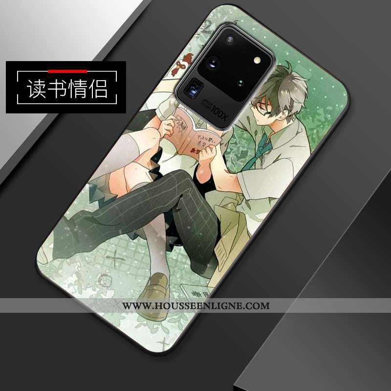 Housse Samsung Galaxy S20 Ultra Personnalité Créatif Incassable Fluide Doux Coque Étui Tendance Bleu