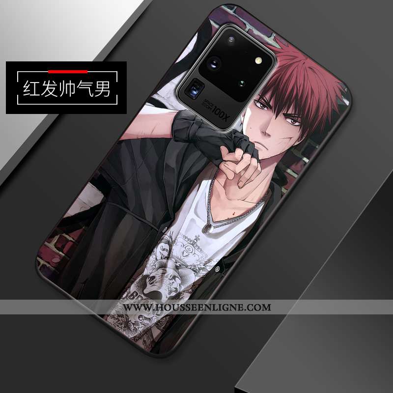 Housse Samsung Galaxy S20 Ultra Personnalité Créatif Incassable Fluide Doux Coque Étui Tendance Bleu