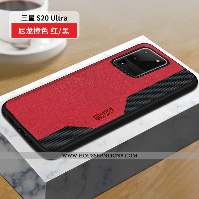 Housse Samsung Galaxy S20 Ultra Silicone Protection Téléphone Portable Étoile Rouge Étui Coque