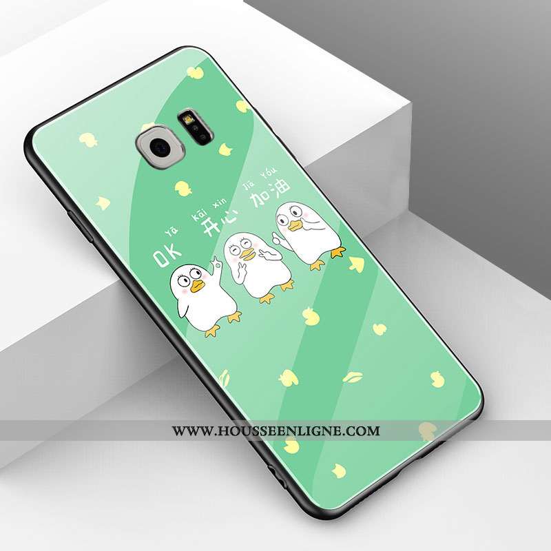 Housse Samsung Galaxy S6 Dessin Animé Tendance Étoile Net Rouge Étui Simple Fluide Doux Jaune