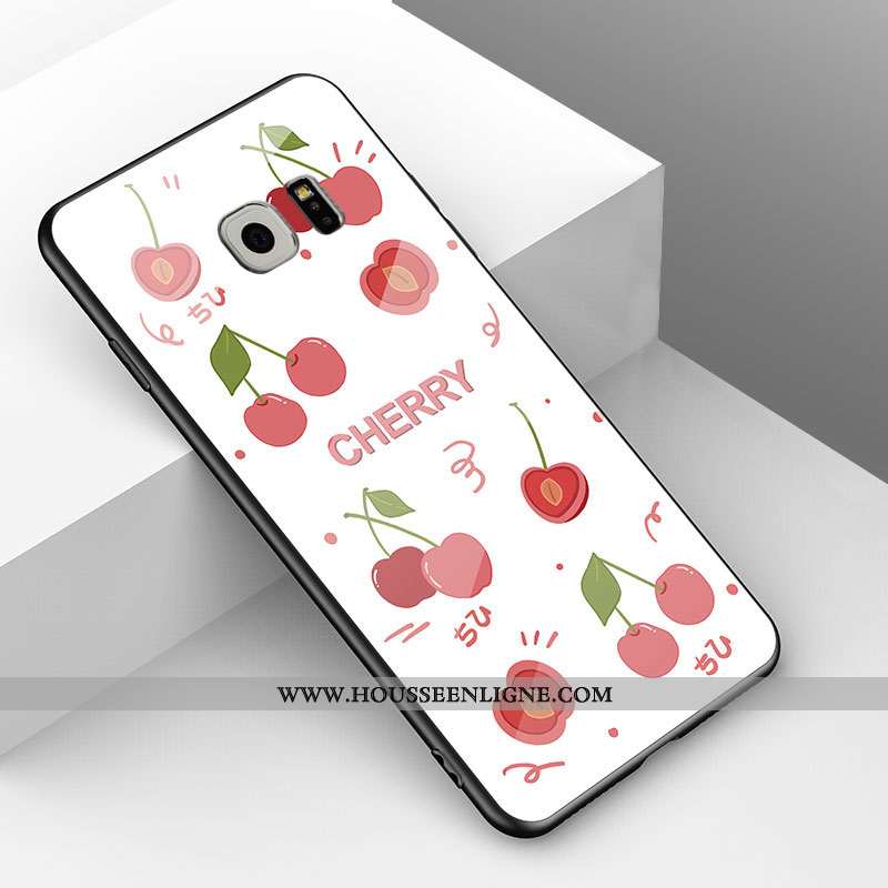 Housse Samsung Galaxy S6 Dessin Animé Tendance Étoile Net Rouge Étui Simple Fluide Doux Jaune