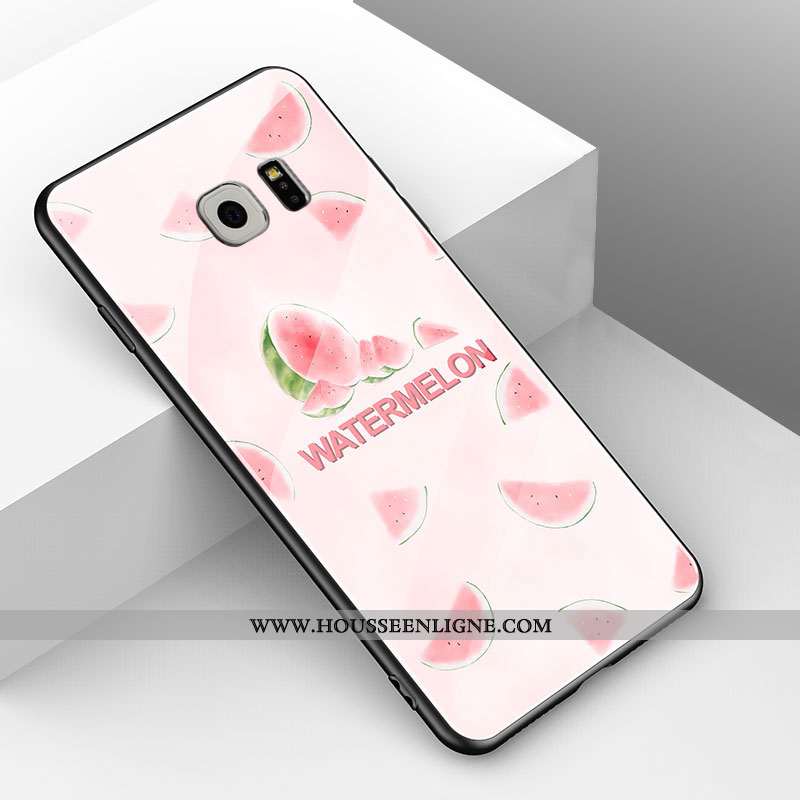 Housse Samsung Galaxy S6 Dessin Animé Tendance Étoile Net Rouge Étui Simple Fluide Doux Jaune