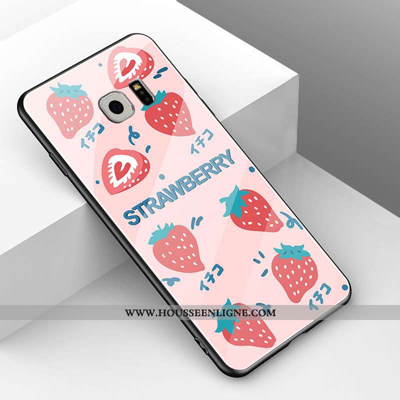 Housse Samsung Galaxy S6 Dessin Animé Tendance Étoile Net Rouge Étui Simple Fluide Doux Jaune