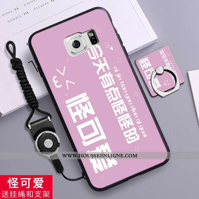 Housse Samsung Galaxy S6 Délavé En Daim Créatif Téléphone Portable Protection Étui Silicone Étoile B