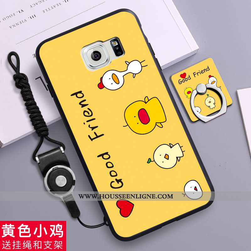 Housse Samsung Galaxy S6 Délavé En Daim Créatif Téléphone Portable Protection Étui Silicone Étoile B