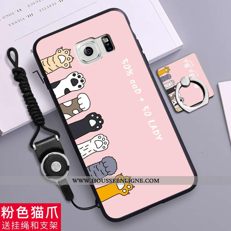 Housse Samsung Galaxy S6 Délavé En Daim Créatif Téléphone Portable Protection Étui Silicone Étoile B