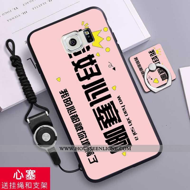 Housse Samsung Galaxy S6 Délavé En Daim Créatif Téléphone Portable Protection Étui Silicone Étoile B
