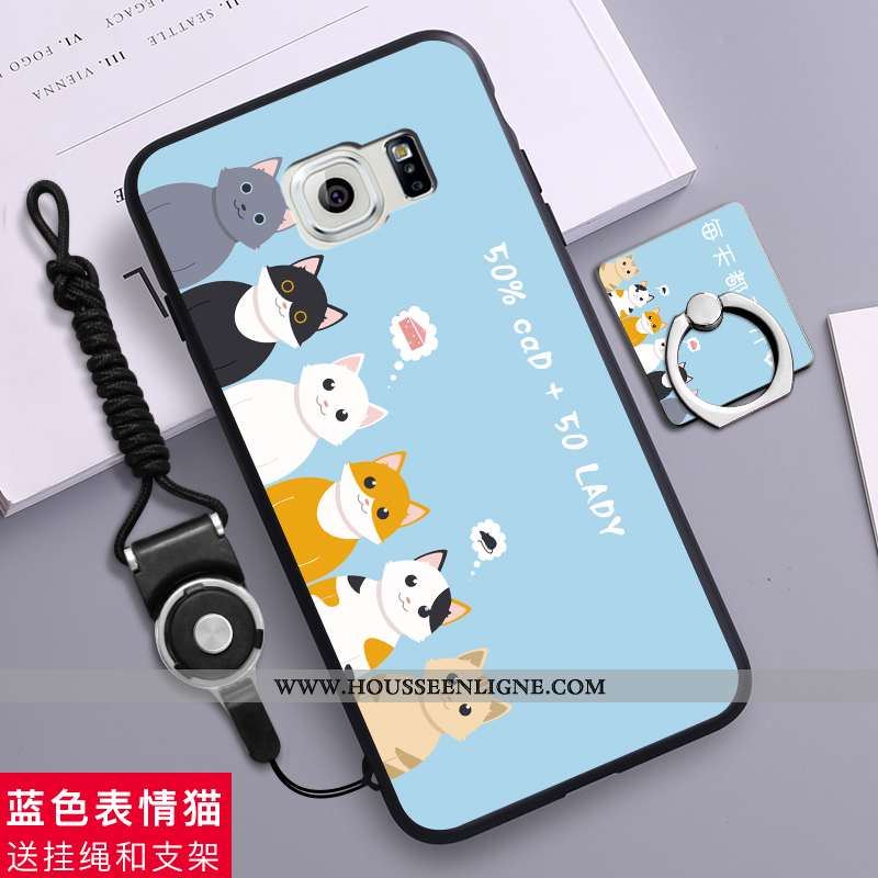 Housse Samsung Galaxy S6 Délavé En Daim Créatif Téléphone Portable Protection Étui Silicone Étoile B