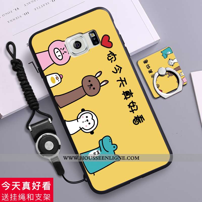 Housse Samsung Galaxy S6 Délavé En Daim Créatif Téléphone Portable Protection Étui Silicone Étoile B