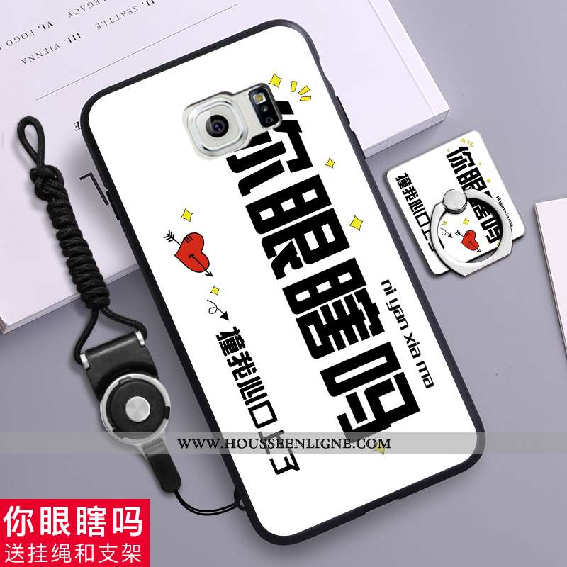 Housse Samsung Galaxy S6 Délavé En Daim Créatif Téléphone Portable Protection Étui Silicone Étoile B