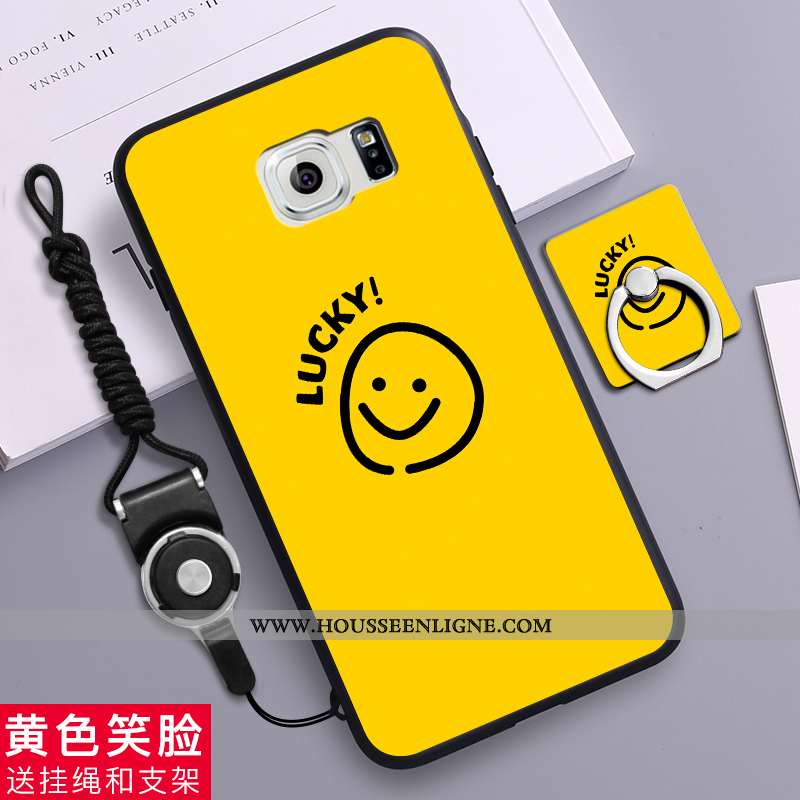 Housse Samsung Galaxy S6 Délavé En Daim Créatif Téléphone Portable Protection Étui Silicone Étoile B