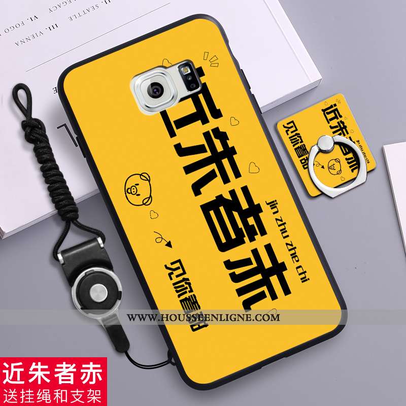 Housse Samsung Galaxy S6 Délavé En Daim Créatif Téléphone Portable Protection Étui Silicone Étoile B