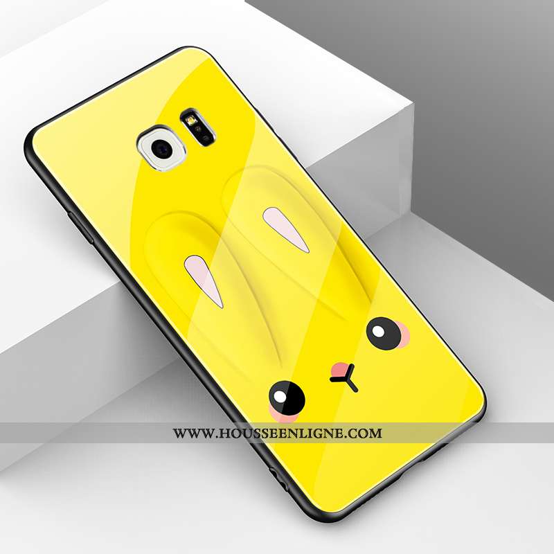 Housse Samsung Galaxy S6 Edge Fluide Doux Mode Tout Compris Simple Dessin Animé Étoile Protection Ro