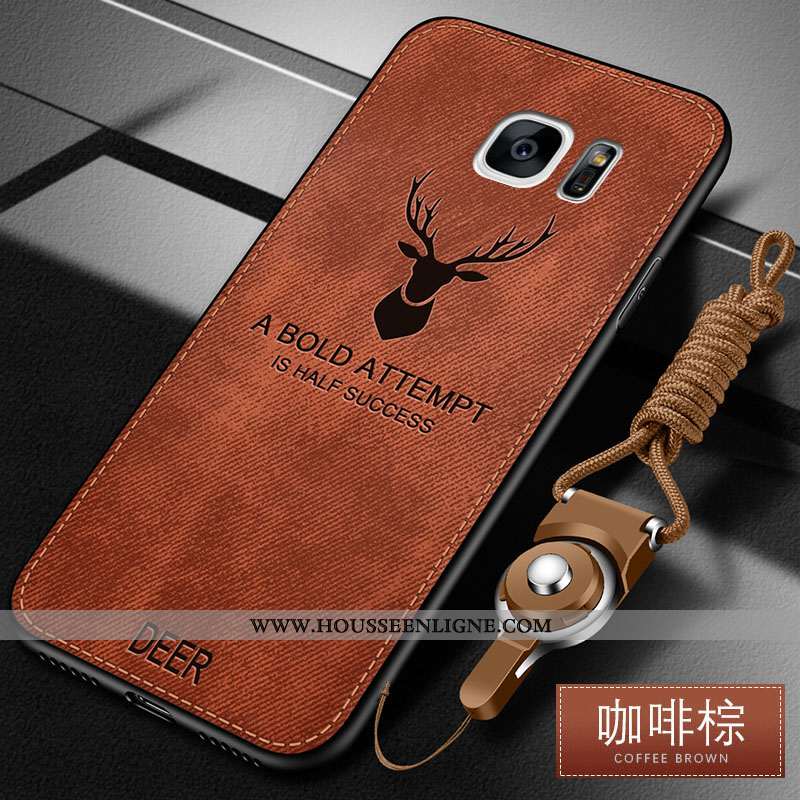 Housse Samsung Galaxy S6 Edge Protection Tendance Étui Coque Gris Étoile Fluide Doux