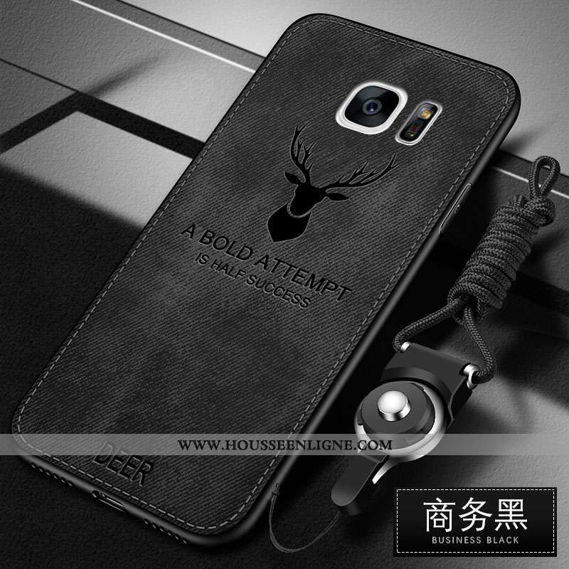 Housse Samsung Galaxy S6 Edge Protection Tendance Étui Coque Gris Étoile Fluide Doux