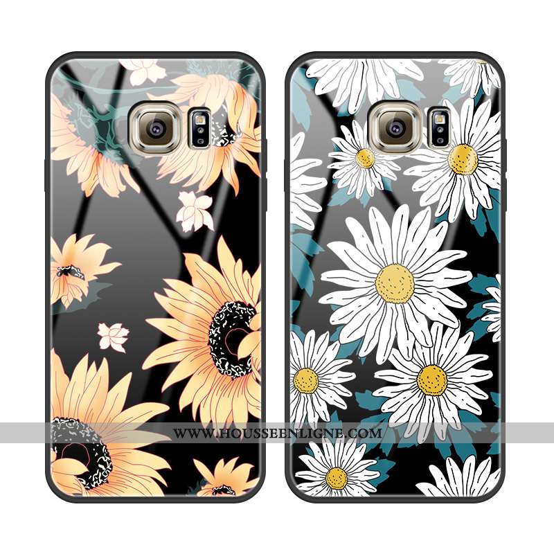 Housse Samsung Galaxy S6 Edge Protection Verre Incassable Étoile Étui Tournesol Téléphone Portable N