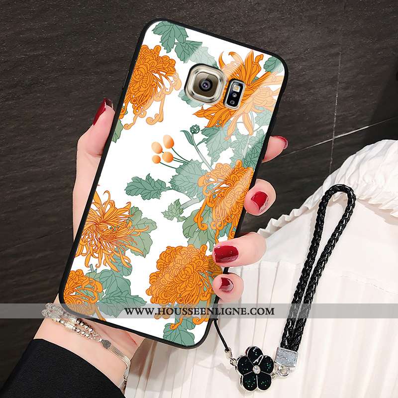 Housse Samsung Galaxy S6 Edge Protection Verre Incassable Étoile Étui Tournesol Téléphone Portable N