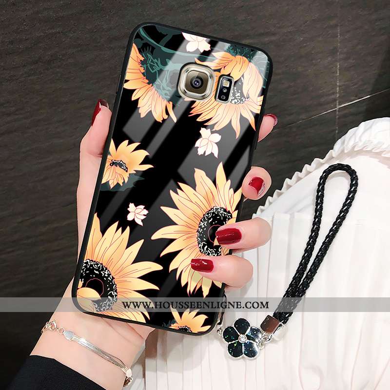 Housse Samsung Galaxy S6 Edge Protection Verre Incassable Étoile Étui Tournesol Téléphone Portable N