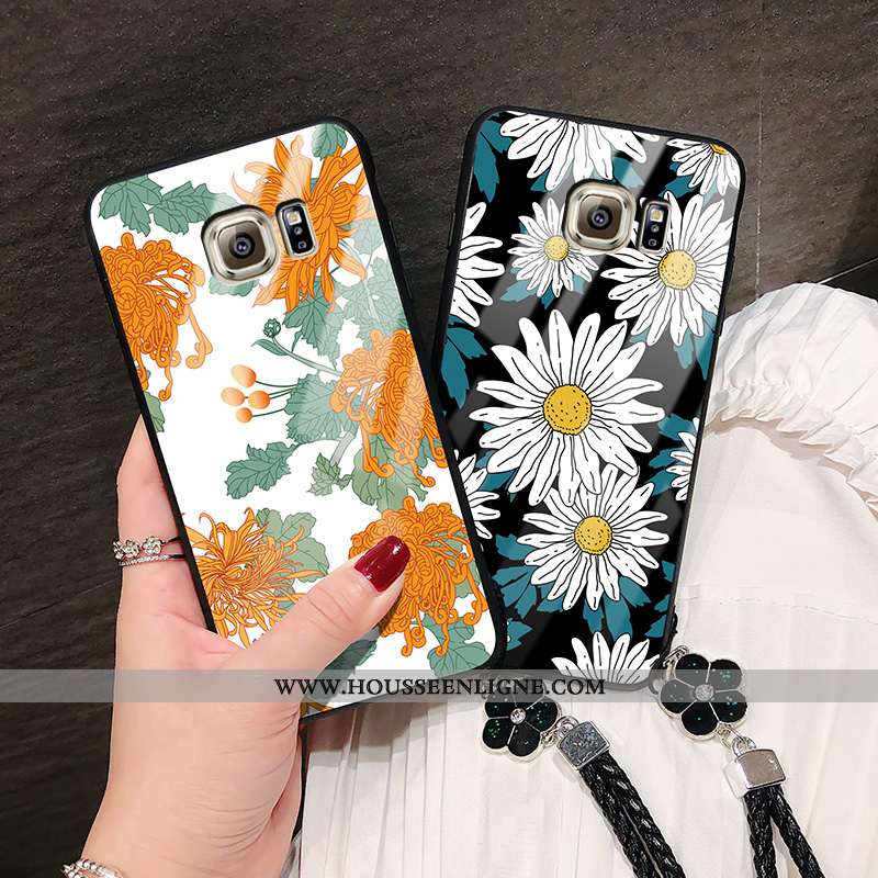 Housse Samsung Galaxy S6 Edge Protection Verre Incassable Étoile Étui Tournesol Téléphone Portable N