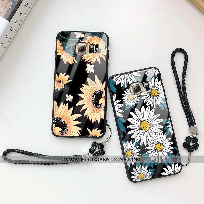 Housse Samsung Galaxy S6 Edge Protection Verre Incassable Étoile Étui Tournesol Téléphone Portable N