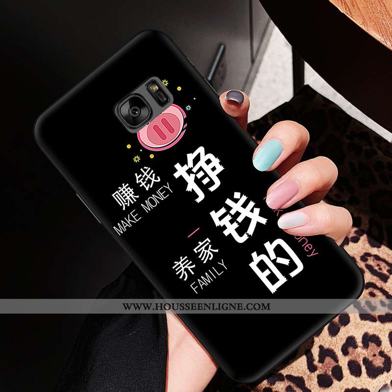 Housse Samsung Galaxy S6 Edge Silicone Dessin Animé Fluide Doux Étui Étoile Amoureux Coque Blanche