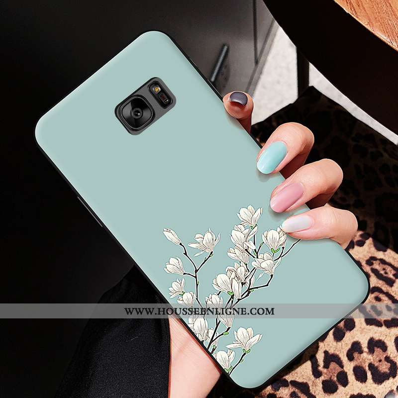 Housse Samsung Galaxy S6 Edge Silicone Dessin Animé Fluide Doux Étui Étoile Amoureux Coque Blanche