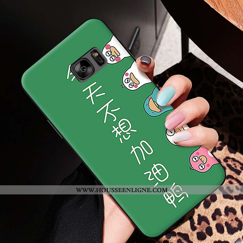 Housse Samsung Galaxy S6 Edge Silicone Dessin Animé Fluide Doux Étui Étoile Amoureux Coque Blanche