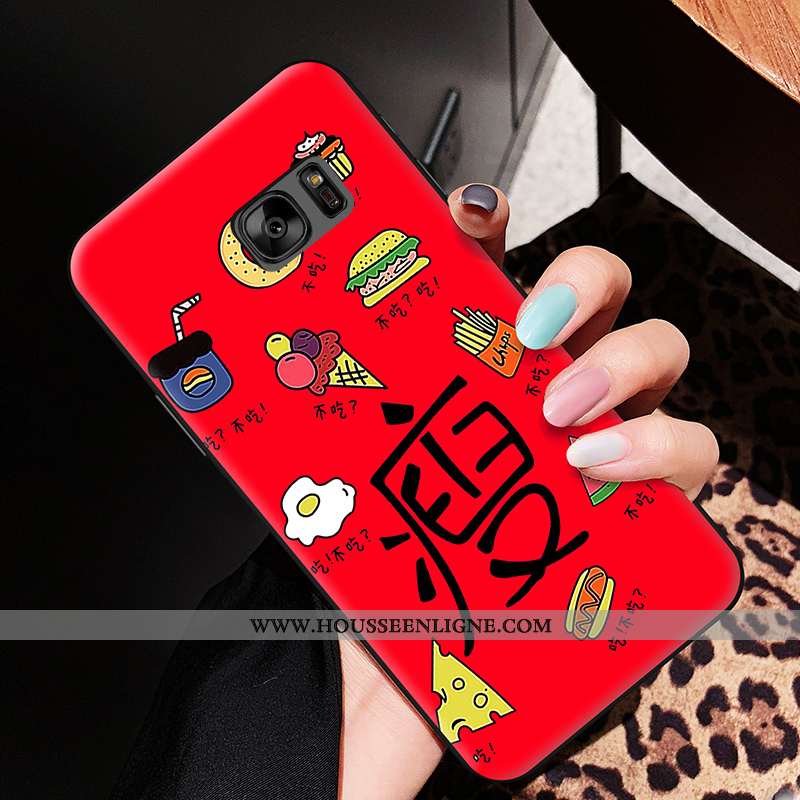 Housse Samsung Galaxy S6 Edge Silicone Dessin Animé Fluide Doux Étui Étoile Amoureux Coque Blanche