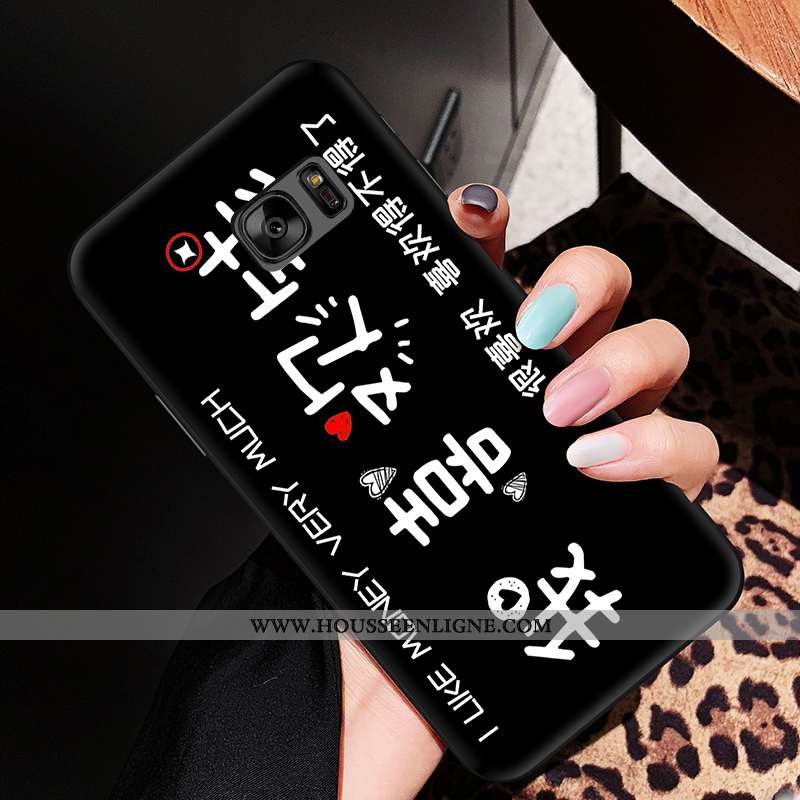 Housse Samsung Galaxy S6 Edge Silicone Dessin Animé Fluide Doux Étui Étoile Amoureux Coque Blanche