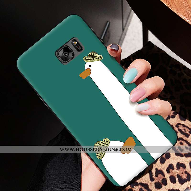 Housse Samsung Galaxy S6 Edge Silicone Dessin Animé Fluide Doux Étui Étoile Amoureux Coque Blanche