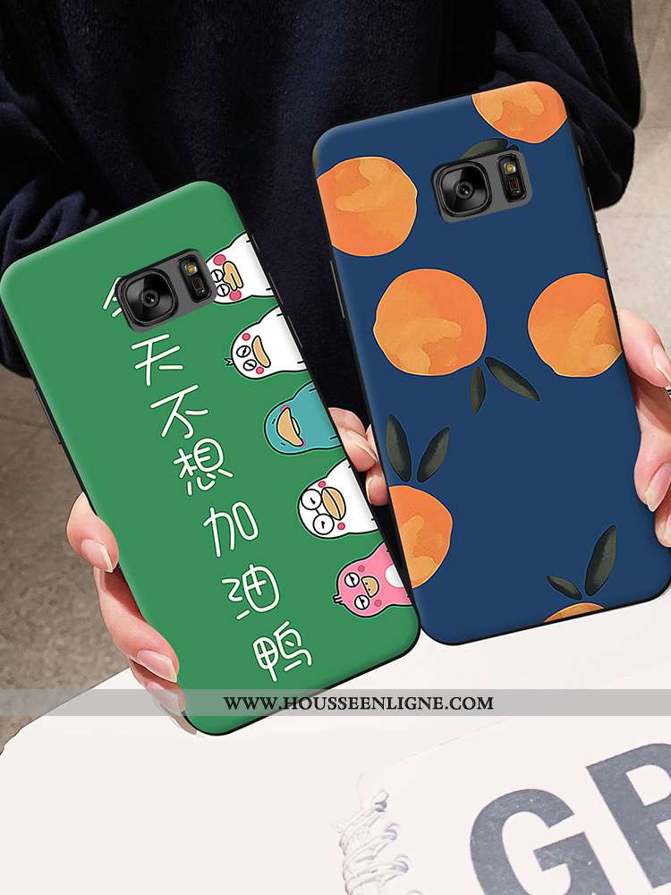 Housse Samsung Galaxy S6 Edge Silicone Dessin Animé Fluide Doux Étui Étoile Amoureux Coque Blanche