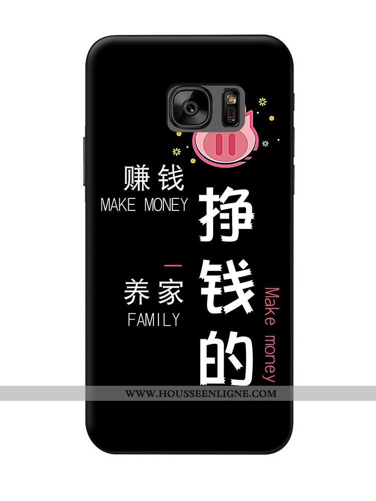 Housse Samsung Galaxy S6 Edge Silicone Dessin Animé Fluide Doux Étui Étoile Amoureux Coque Blanche