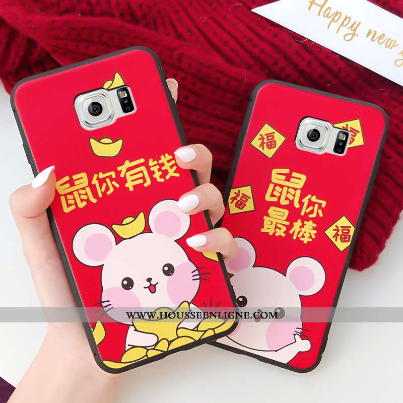 Housse Samsung Galaxy S6 Fluide Doux Protection Étui Coque Dessin Animé Membrane Téléphone Portable 