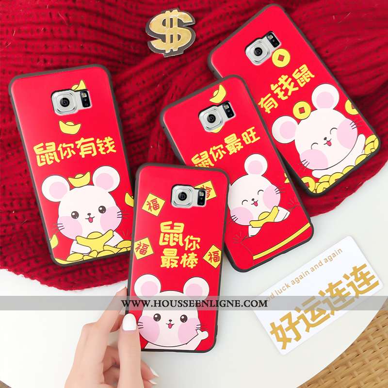 Housse Samsung Galaxy S6 Fluide Doux Protection Étui Coque Dessin Animé Membrane Téléphone Portable 