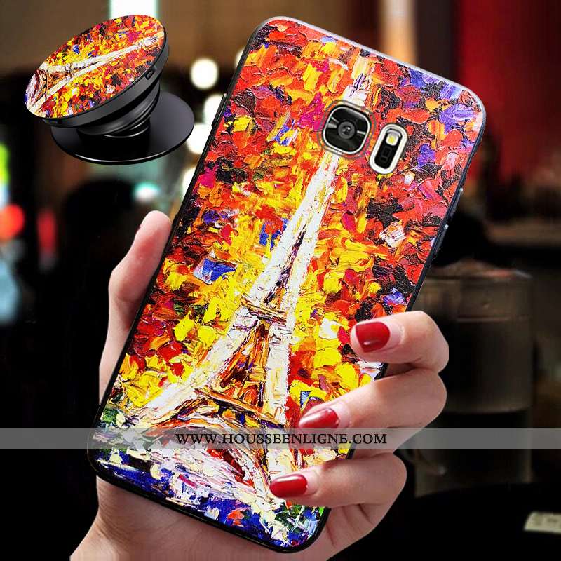 Housse Samsung Galaxy S6 Tendance Fluide Doux Amoureux Personnalité Tout Compris Coque Silicone Bleu