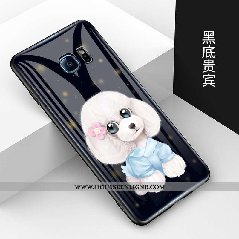 Housse Samsung Galaxy S6 Tendance Fluide Doux Étui Protection Étoile Tempérer Créatif Noir