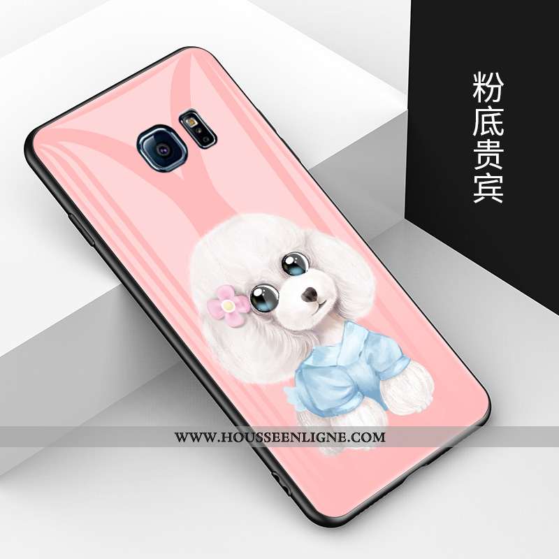 Housse Samsung Galaxy S6 Tendance Fluide Doux Étui Protection Étoile Tempérer Créatif Noir