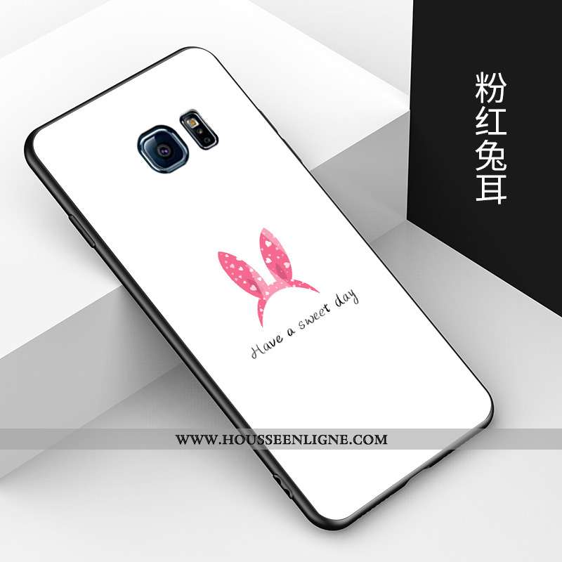 Housse Samsung Galaxy S6 Tendance Fluide Doux Étui Protection Étoile Tempérer Créatif Noir
