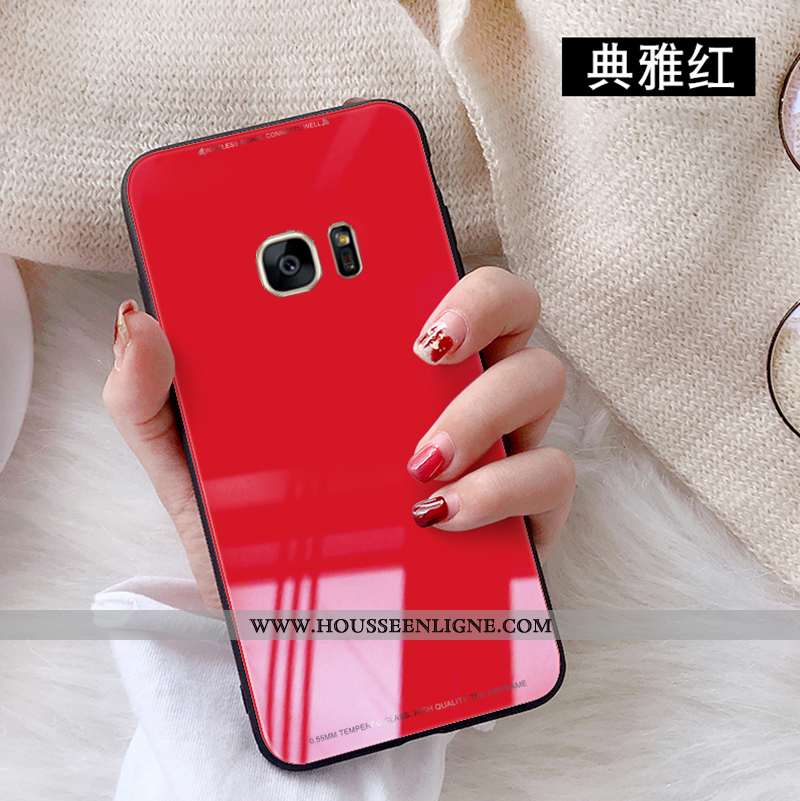 Housse Samsung Galaxy S7 Edge Protection Verre Personnalité Étui Nouveau Coque Tendance Rouge