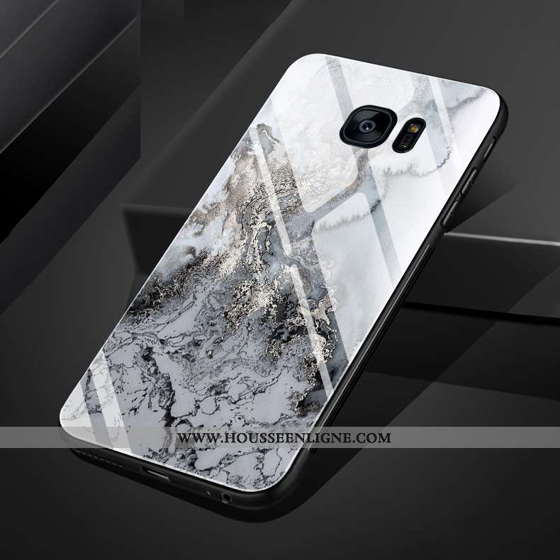 Housse Samsung Galaxy S7 Edge Protection Verre Étui Europe Grand Coque Vent Blanche