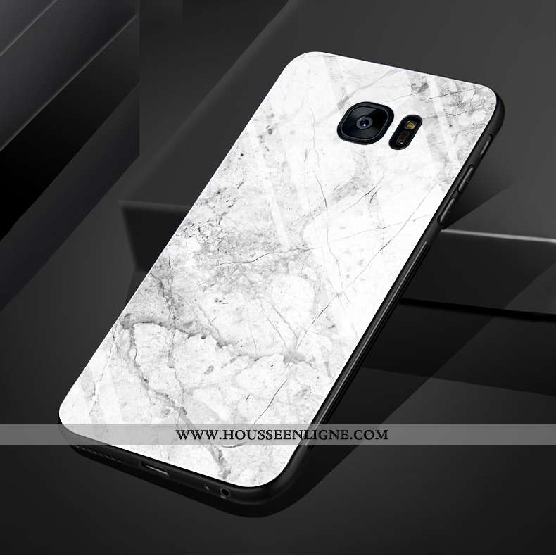 Housse Samsung Galaxy S7 Edge Protection Verre Étui Europe Grand Coque Vent Blanche
