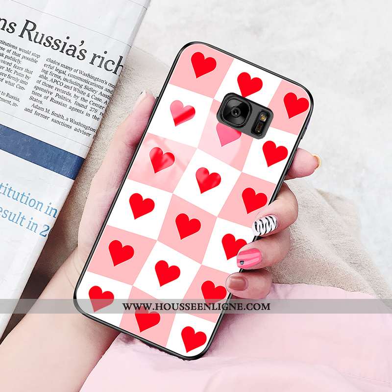 Housse Samsung Galaxy S7 Fluide Doux Silicone Simple Étui Blanc Tendance Vent Blanche