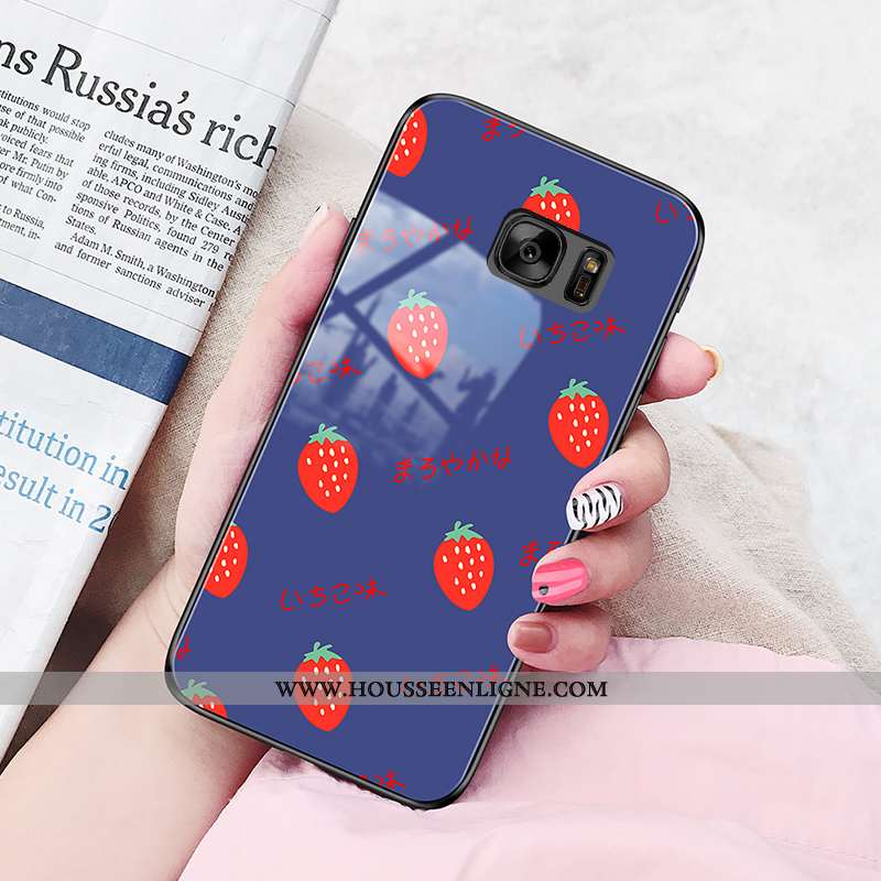 Housse Samsung Galaxy S7 Fluide Doux Silicone Simple Étui Blanc Tendance Vent Blanche
